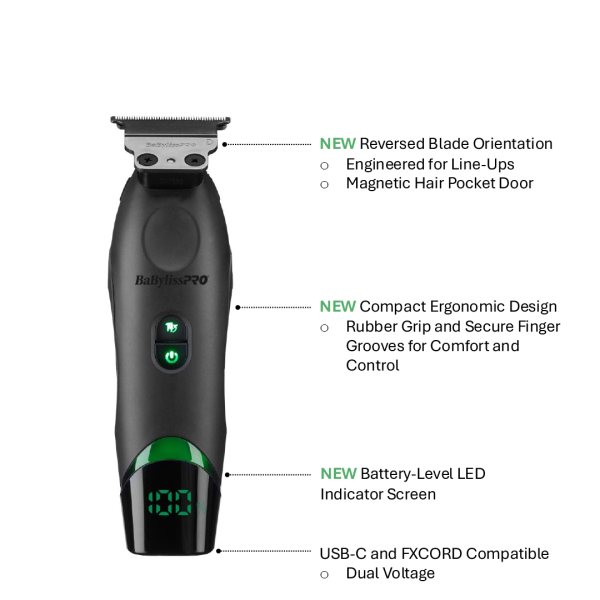 BabylissPRO X Tomb45 FXT45T Trimmer wireless-charging