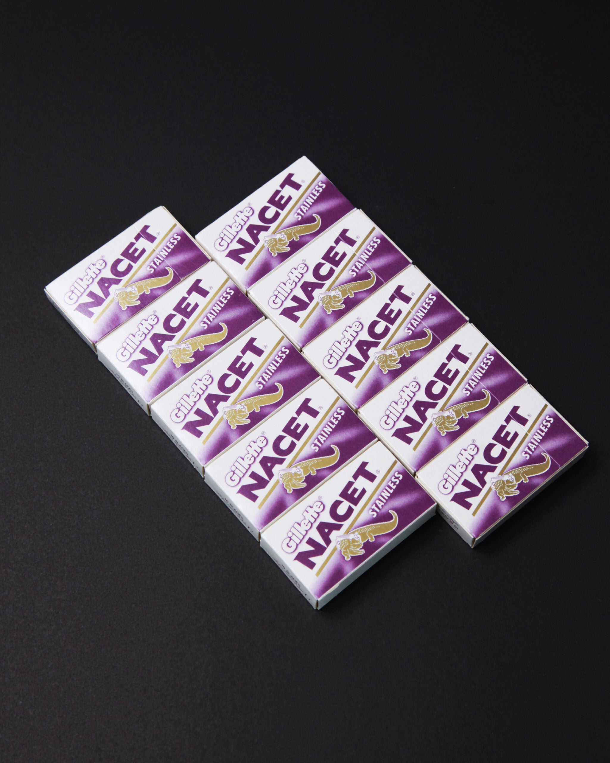 100 Gillette Nacet Stainless Double-Edge  Razor Blades