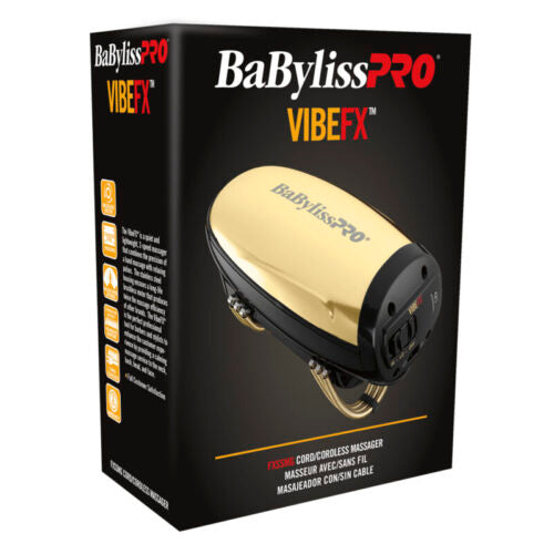 Babyliss Pro VIBEFX Cord/Cordless Gold Massager # FXSSMG