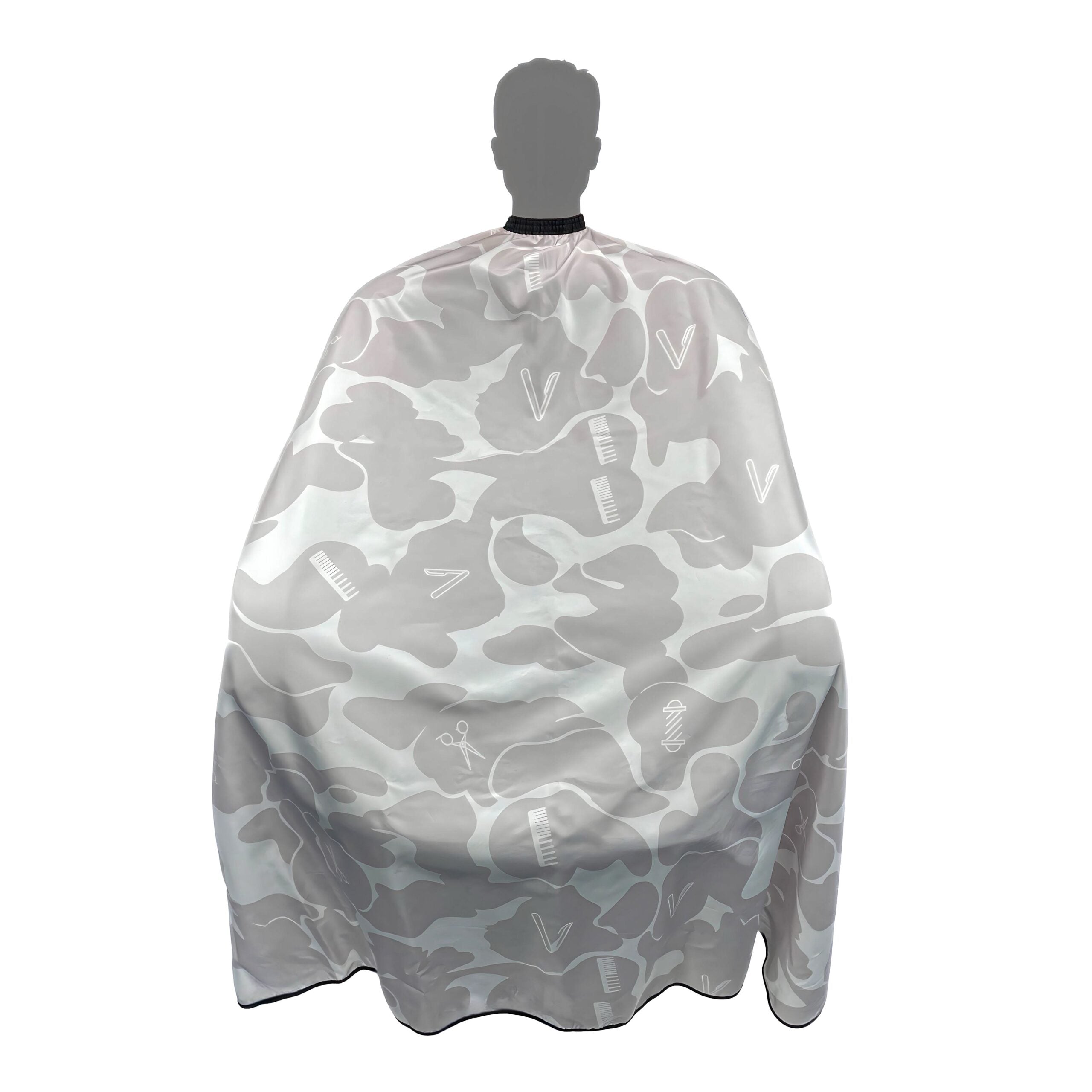 Lorreto Premium Barber Cape White Camo Design LC-CAMW