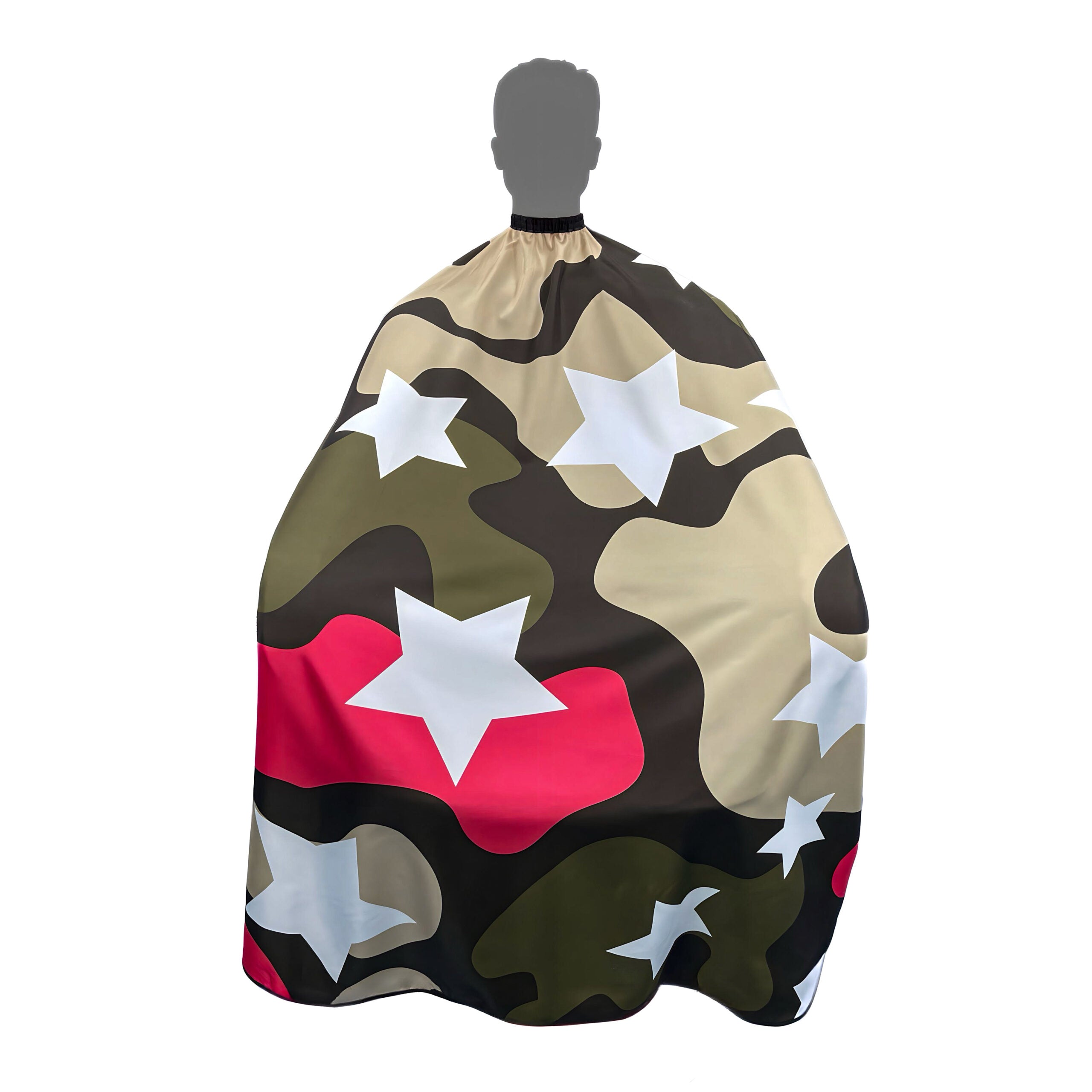 Lorreto Premium Barber Cape Camo Star Model LC-FASH size 165 x 145