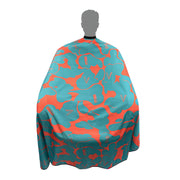 Lorreto Premium Barber Cape Green Orange Camo design LC-CAMG