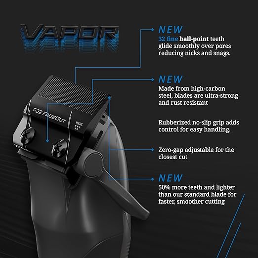 Wahl Professional 5-Star Vapor Clipper with F32 FADEOUT Adjustable Balding Blade