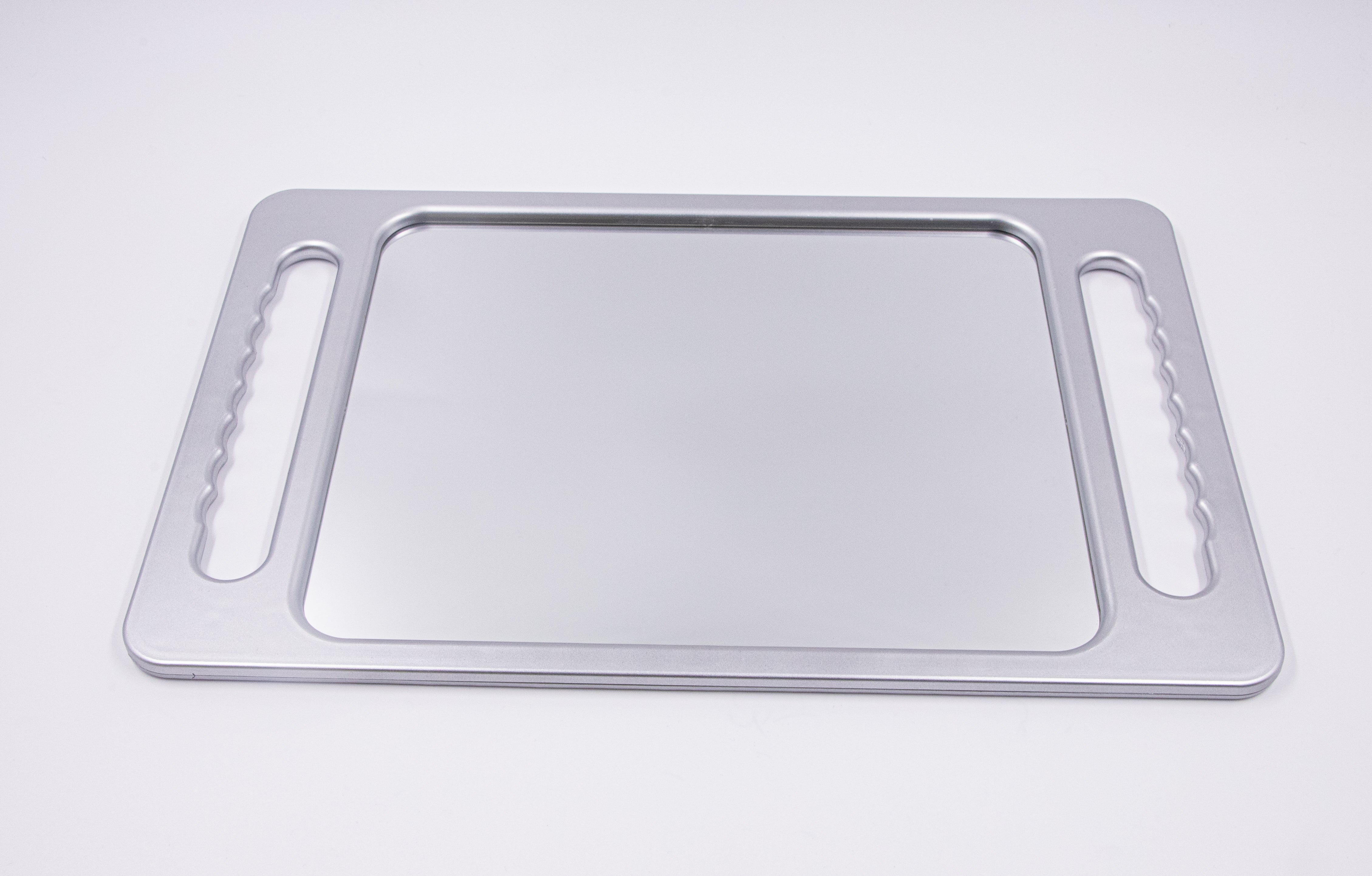 Lorreto Large Hand Mirror with Double Handle (Silver)