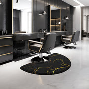 Lorreto UV Design Barber Semi-Cercle Anti-Fatigue Floor Mat 3' x 5' - 7/8''