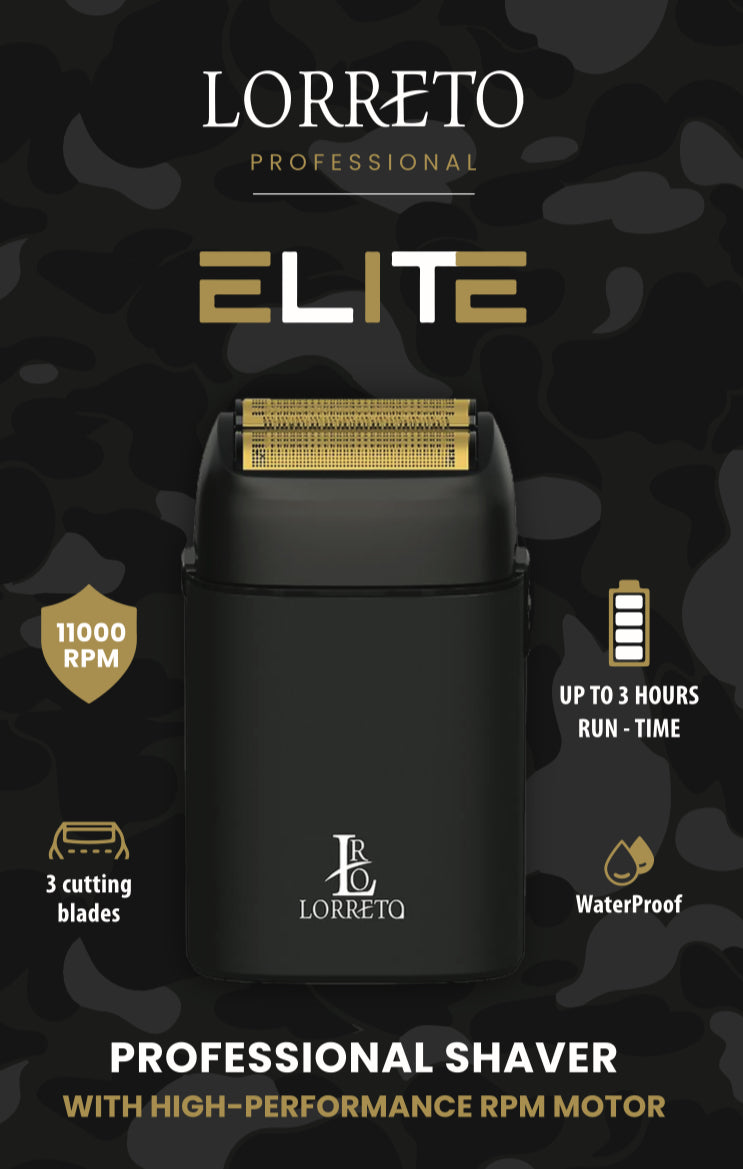 LORRETO ELITE Professional Shaver with High-Performance RPM Motor Model-LP313B (BLACK)
