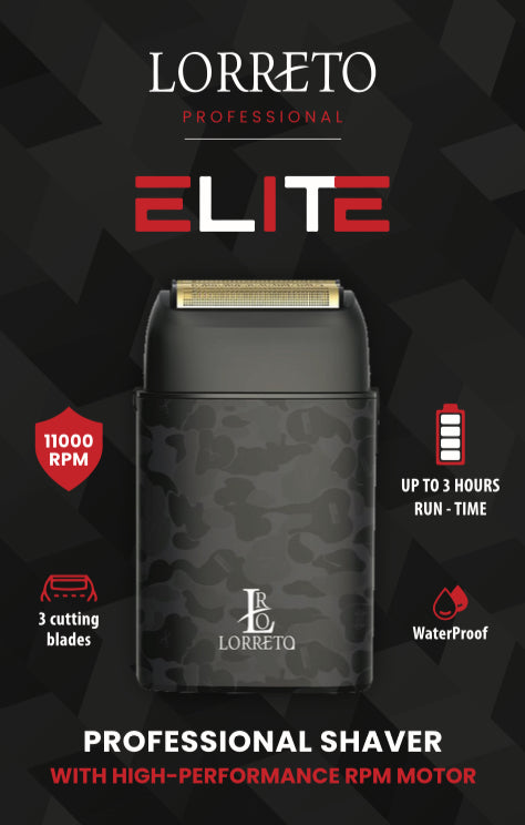 LORRETO ELITE Professional Shaver with High-Performance RPM Motor Model-LP313C (CAMO)