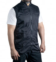 Lorreto Fashion Sleevless Mesh Barber Vest (Black)