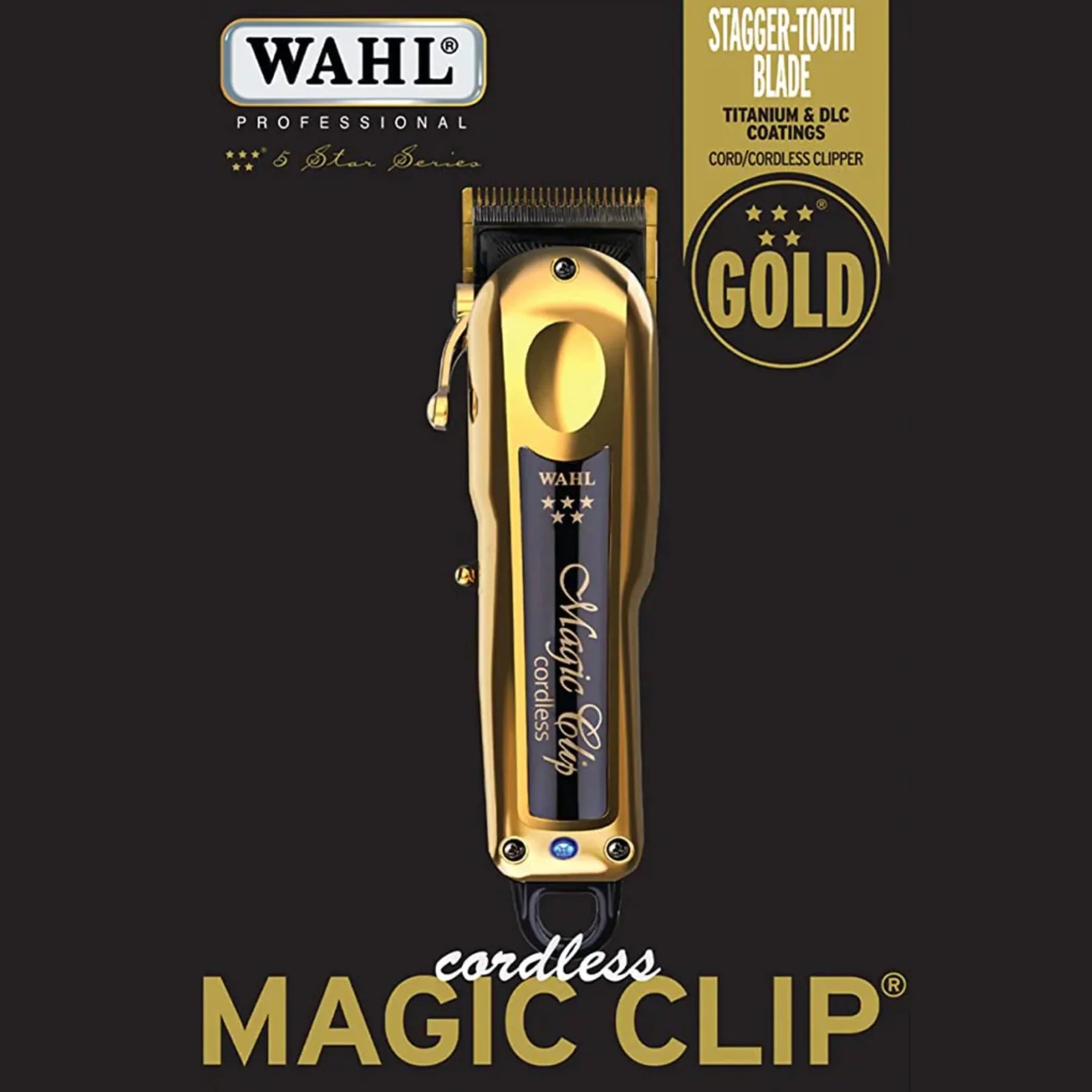 WAHL CORDLESS LITHIUM MAGIC CLIP GOLD