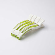 Wg Double Hinge Hair Clips (White &amp; Geen)