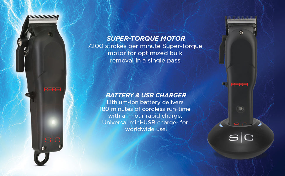 StyleCraft Rebel Super-Torque Modular Cordless Clipper