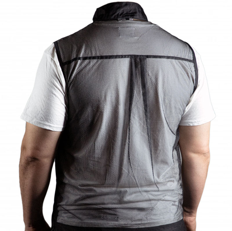 Lorreto Fashion Sleevless Mesh Barber Vest (Black)